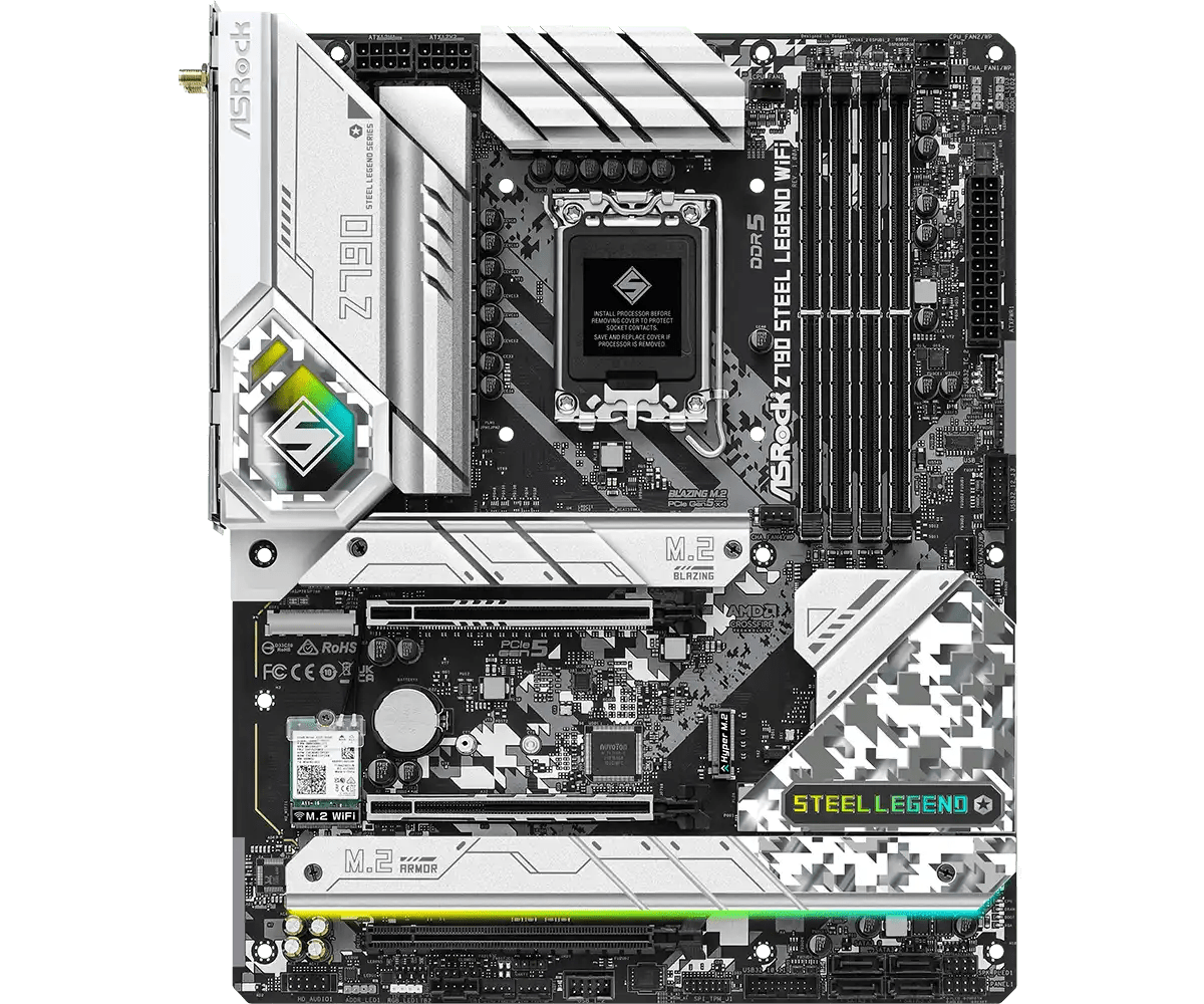 ASRock Z790 Steel Legend WiFi LGA 1700 Socket Intel Motherboard | 90 - MXBKD0 - A0UAYZ - Vektra Computers LLC ASRock Z790 Steel Legend WiFi LGA 1700 Socket Intel Motherboard | 90 - MXBKD0 - A0UAYZ - Vektra Computers LLC